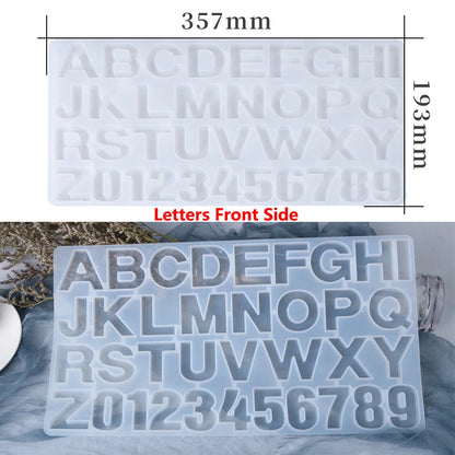 Alphabet Silicone Mold for Epoxy Resin Kit Mixed Style Letters Resin Casting Mold Set DIY Keychain Pendant Jewelry Making Tools
