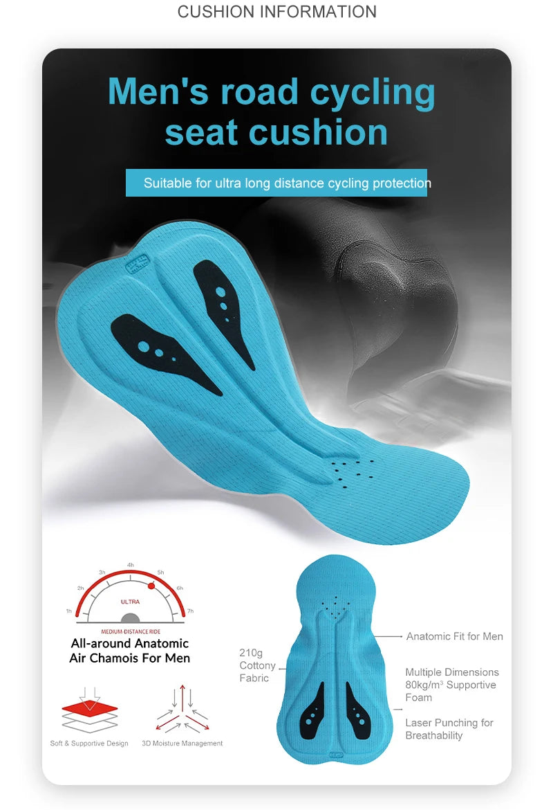 New Pro Team Cycling Bib Shorts Summer Breathable Quick Dry Mountain Road Biking Men Professional Sponge Pad Bicycle Clothes