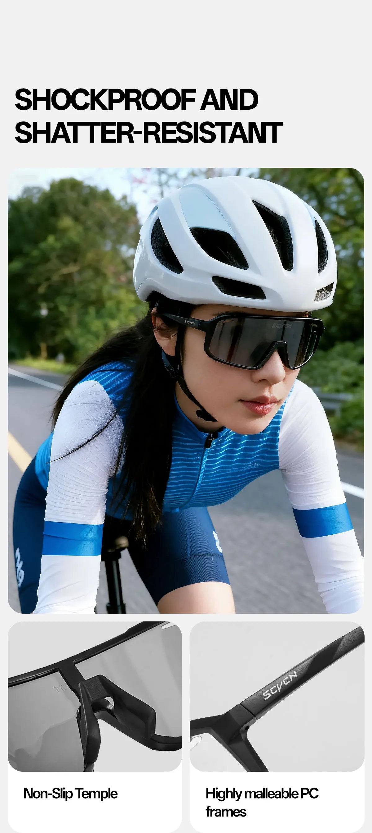 SCVCN New Riding Cycling Sunglasses Outdoor Sports Running Goggles Men's Mtb Bicycle Glasses Women Cycling Eyewear 1 Lens