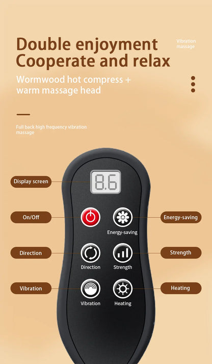 Electric Cervical Pillow For Neck Airbag Ttraction Shiatsu Head Body Back Waist Massager Car With Heating Vibrating Massage