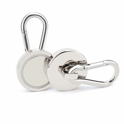 Magnetic Hooks Strong Heavy Duty Neodymium Hooks With Swivel Carabiner Hook For Refrigerator 1pcs Magnetic Materials