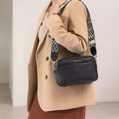 Trendy PU Crossbody Shoulder Bag for Women Stylish Design Pattern Strap Practical for Daily Casual Activities Outings
