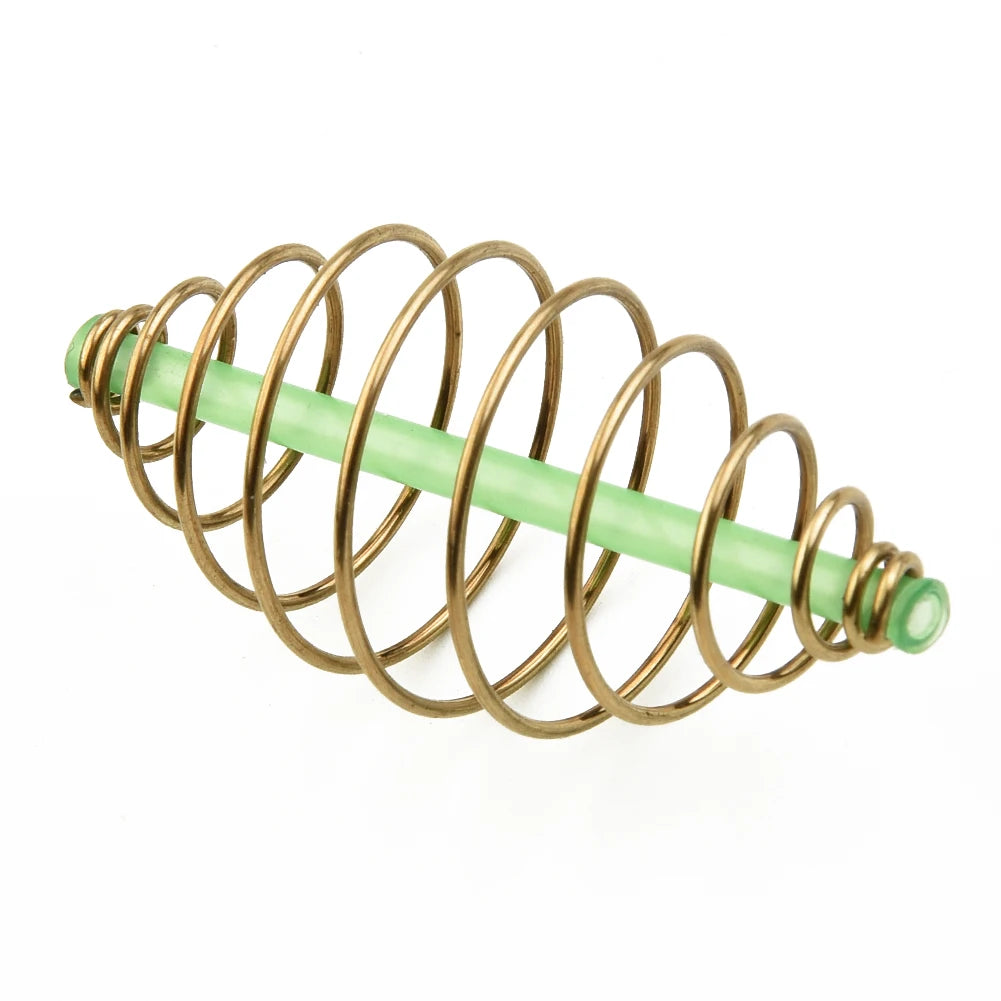 10pcs 2/3.3/4.5/5.5cm Carp Fishing Spring Feeder Fishing Bait Cage For Carp Fishing Fresh & Saltwater Inline Method Feeder Acces