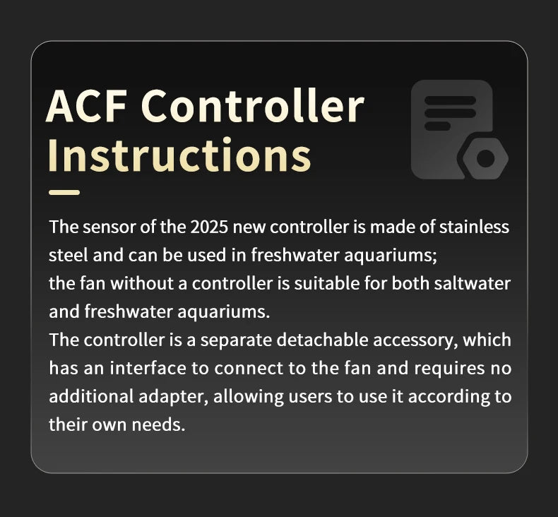 Jebao Jecod ACF Series Aquarium Cooling Fan - Mute Automatic Temperature Control Fan, 12V 3W