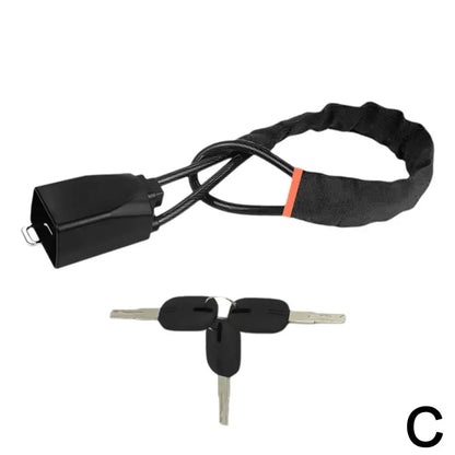 Truck steering wheel lock Universal auto seat belt buckle lock rope Car 5mm thick braided steel cable anti-theft safety lock set