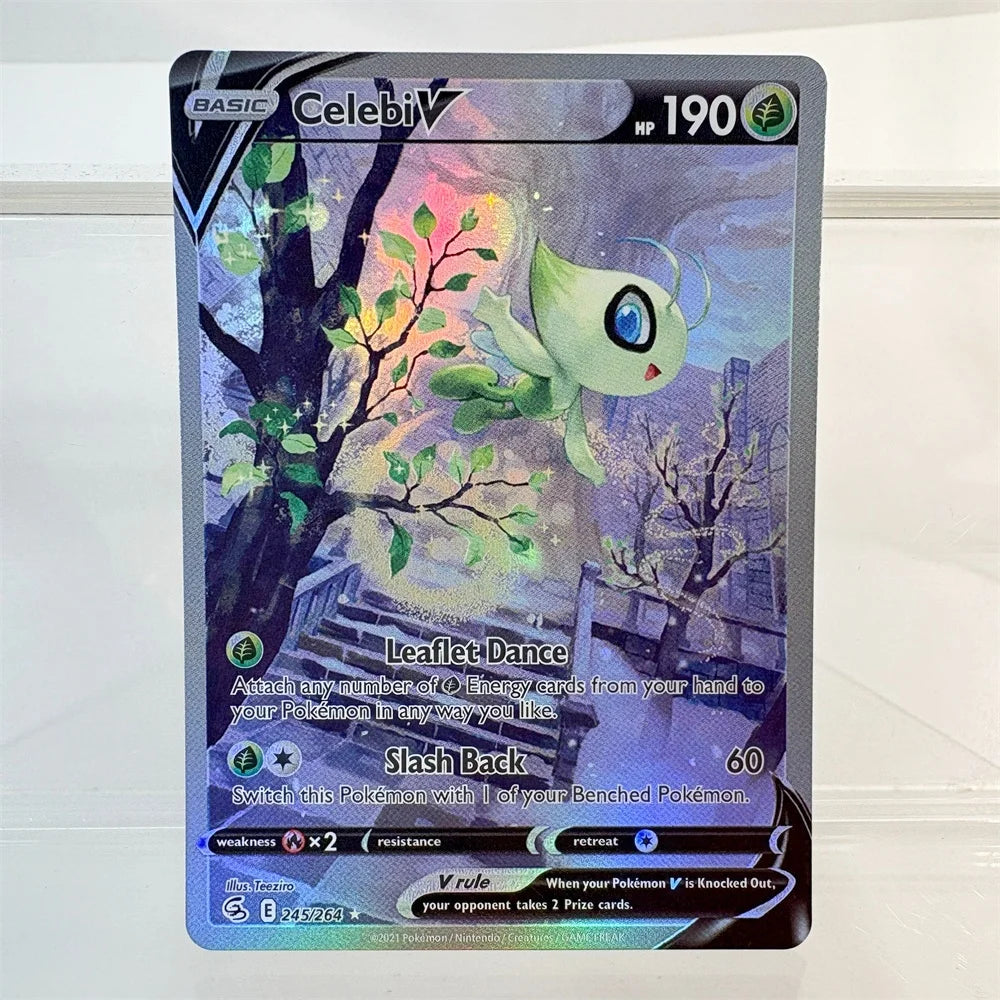 PKM Cards Charizard Vmax Dragonite Celebi Sylveon Vmax Single Foil Cards Classic Game Collection Cards PTCG Proxy Cards