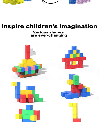 Magnetic Cubes Building Blocks Toys STEM Educational Construction Play Sensory Learning For Toddlers Kids Early Development