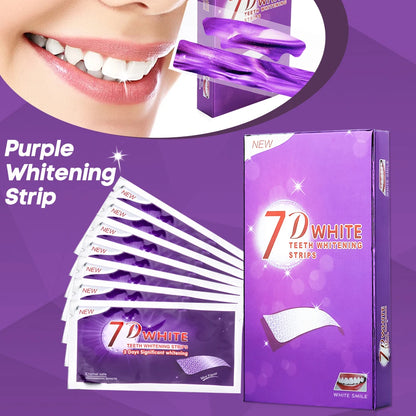 Purple Teeth Whitening Strip No Sensitive Teeth Bleaching Strip Colour Corrector Instant Teeth Clean Strip,At-Home Teeth Whiter