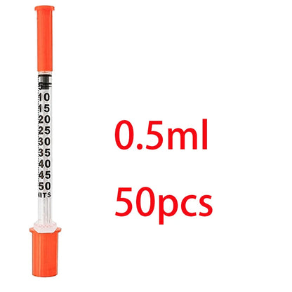 50pcs/10pcs/1pc 0.5ml Disposable Plastic Veterinary Syringes with Needles, Suitable for Pets and Farm Animals; Syringes