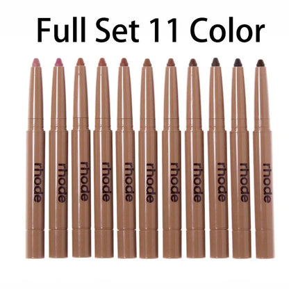 RhodeSkin Peptide Lip Shape Pen Lip Liner Long Lasting Lip Tint Pencil Pen Makeup Lipstick Powder Blusher Gloss Makeup Lipliner