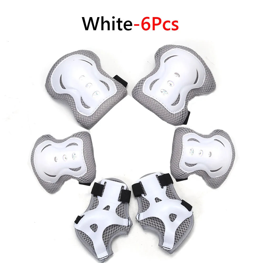 6 in 1 Knee Pads Elbow Pads with Wrist Guards for Ages 3-10, Protective Gear for Skating, Cycling, Biking,Roller Skates,Scooters