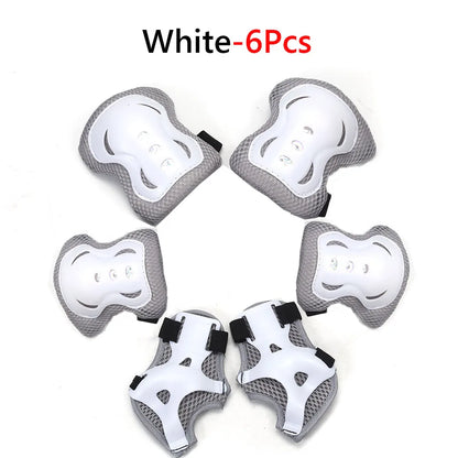 6 in 1 Knee Pads Elbow Pads with Wrist Guards for Ages 3-10, Protective Gear for Skating, Cycling, Biking,Roller Skates,Scooters