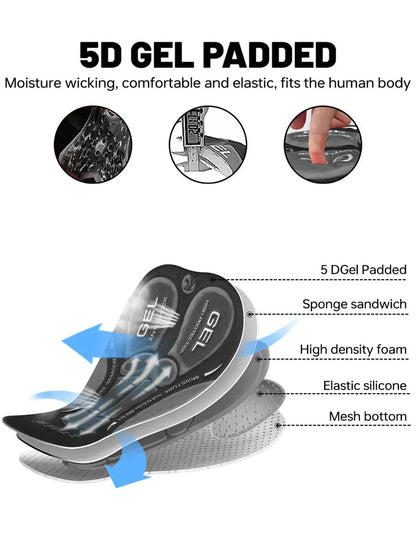 X-TIGER Cycling Shorts 6D Gel Cushioned Cycling Shorts MTB Cycling Briefs Cycling Lounge Pants Yoga Pants Sports Fitness Pants