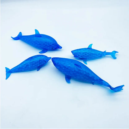 Squishy Shark Stress Balls Dolphin Squeeze Ball Stretchy Stress Squish Ball Sea Animal Squeeze Squishy Toys for Kids Adults