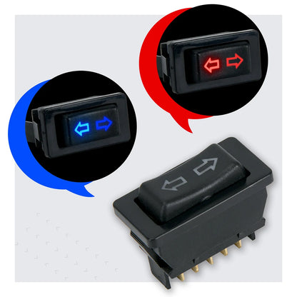 Universal Auto Car Power Window Switch Lifting Switch 5 Pin DC 12V 20A Blue/Red Light Color And Harness