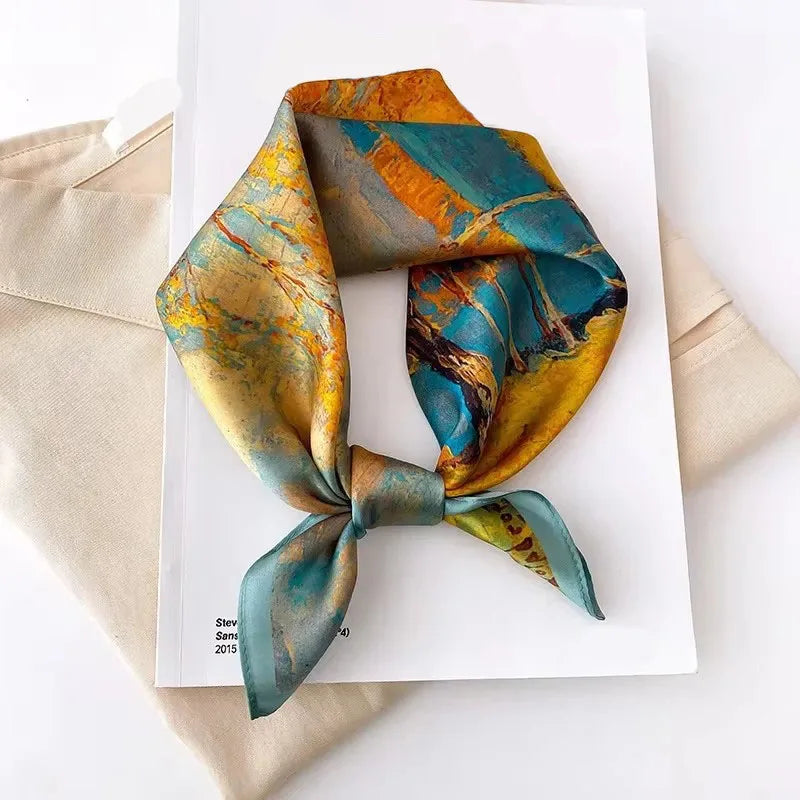 Scarf 100% Silk Bandana Women Square Scarves Wrap Kerchief Spring Fashion Luxury High Quality Headband Hijab Shawls 2026