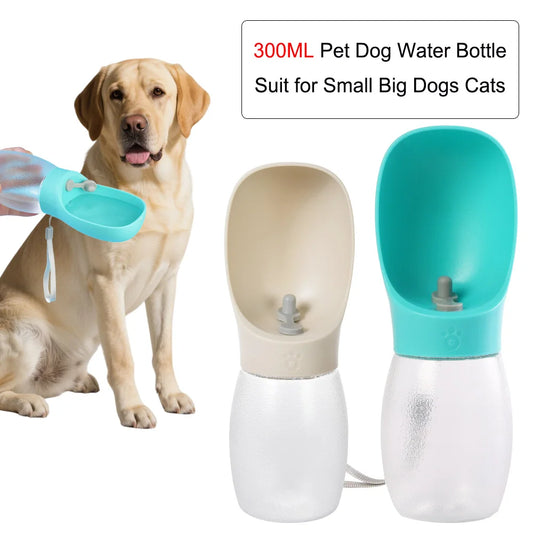 Pet Dog Water Bottle 300ML Puppy Drinking Bowls For Small Medium Dogs Cats Hiking Portable Cat Feeder Golden Retriever Supplies