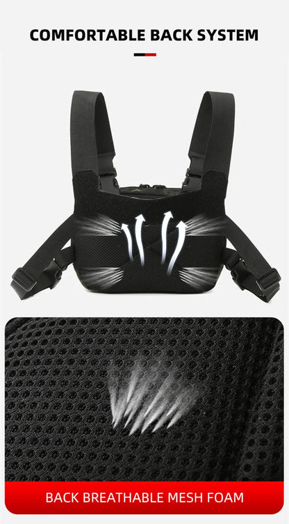 Tactical Chest Vest Bag Backpack Front Rig Pouch Outdoor Camping Cycling Hiking Hunting Climbing Fishing Lure Travel Fanny Pack