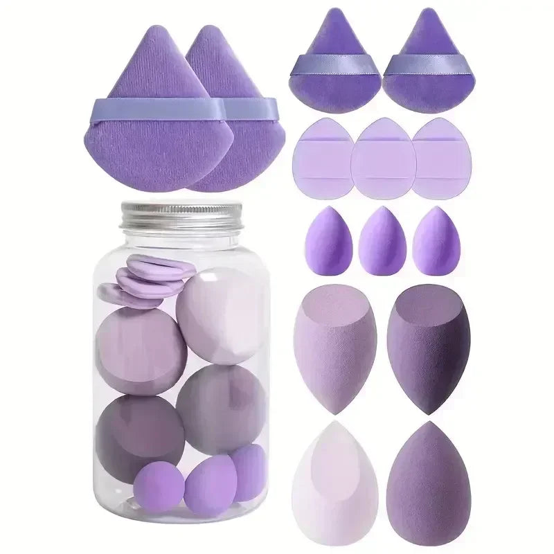 12/14Pcs Makeup Sponge Set Cosmetic Blender Beauty Egg Foundation Sponge Powder Puffs Mini Finger Puff Women Make Up Accessories