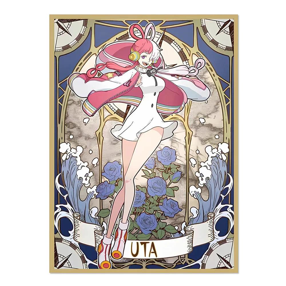60PCS 67x92mm Holographic  Anime One Piece  Nami /Robin /Yamato /Uta Card Sleeves Board Game Trading Card Protector for PKM/OPCG