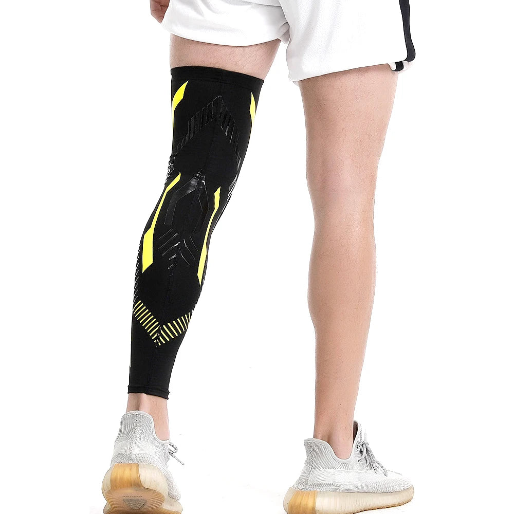 1PC Knee Compression Sleeve with Padded Protection - Breathable Leg Support for Basketball,Football,Running,Sport- Youth & Adult