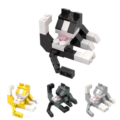 ~~Animal Series MOC Bricks Cat Figires DIY Building Blocks Kids Education Toys For Children Birthday Gift··