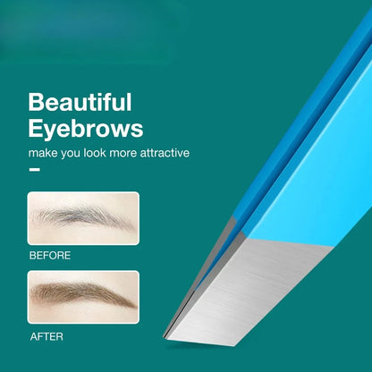 High-Quality Eyebrow Tweezer Colorful Hair Beauty Fine Hairs Puller Stainless Steel Slanted Eye Brow Clips Removal Makeup Tools