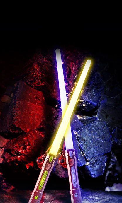 Lightsaber Children's Toy Laser Sword Star 2 in 1 Flash Stick Fluorescent Stick hair Light Saber Children's Toy Sword RGB  Light