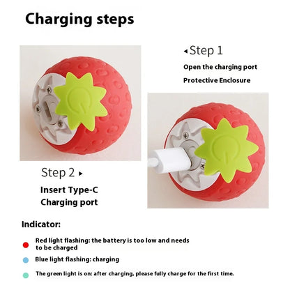 Smart Cat Toys Ball Automatic Interactive Pets Electric Rolling Teaser USB Rechargeable Kitty Moving Bouncing Ball Birthday Gift