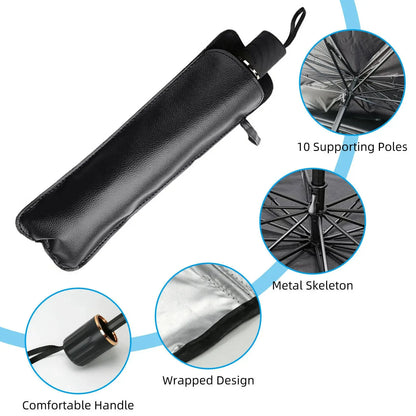 Portable Car Sun Shade Umbrella for Windshield High Shading UV Protection Foldable Front Window Cover Visor Umbrella Accessories