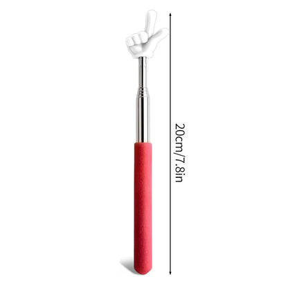 1pPointer Finger Stainless Steel Reading Sticks Telescopic Reading Finger Teaching Aids Gift for Teachers Pointer Finger Stick