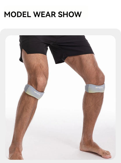 GOBYGO 1Pcs Sports Patella Strap Compression Knee Pads Adjustable Knee Sleeve  Outdoor Running Shock Absorption Jump Rope Unisex