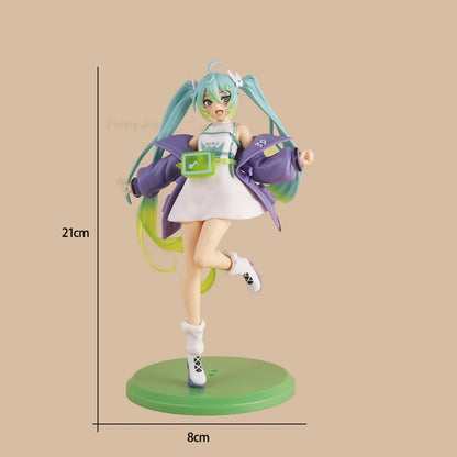 Anime Figure Cherry Blossoms Dress Action Figures Kawaii Swimsuit Vocaloid PVC Collectible Model Toys Girl Gift