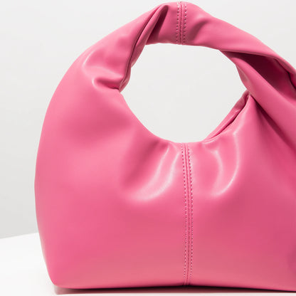Stylish twist square bag, solid color top clutch bag, simple and versatile commut