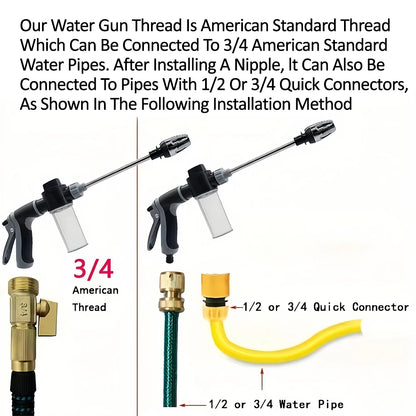 1 Pack High Pressure Spray Water Gun Garden Watering Hose Nozzle Sprinkler Car Washing Gun Car Cleaning Washing Tools