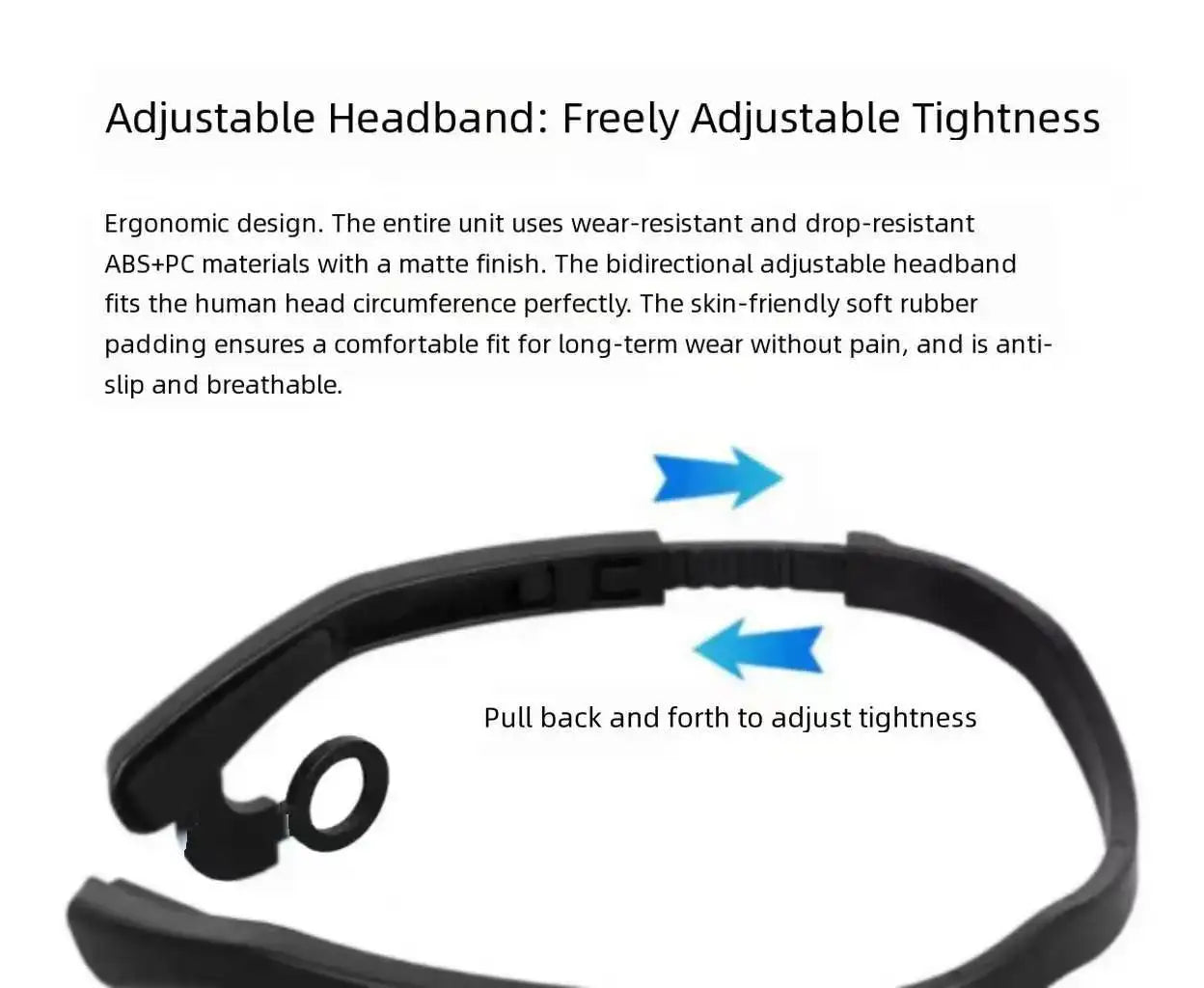 Rechargeable Waterproof Ear Clip Headlamp Bright LED Headlight for Fishing Hiking Running Cycling Outdoor Activities