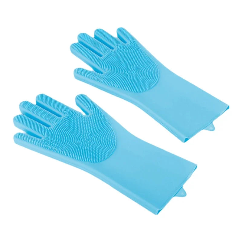 Pet Grooming Gloves Dog Cat Bathing Cleaning Glove Shampoo Scrubber Clean Soft Silicone Hair Removal Glove Hand Skin Protection