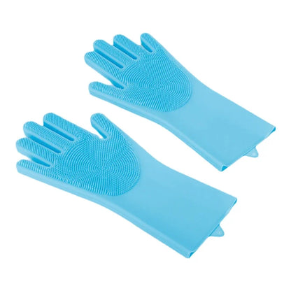 Pet Grooming Gloves Dog Cat Bathing Cleaning Glove Shampoo Scrubber Clean Soft Silicone Hair Removal Glove Hand Skin Protection