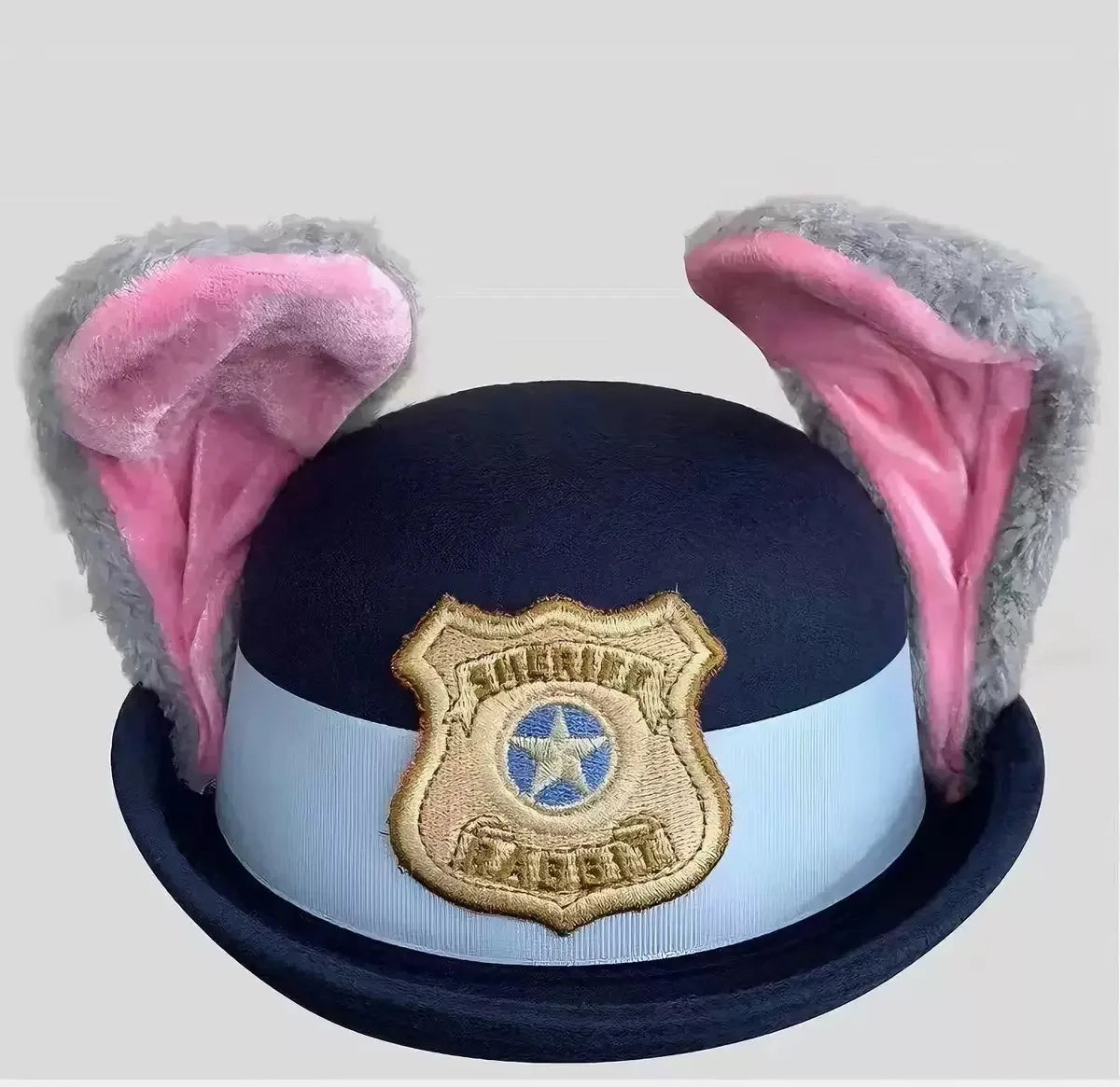 New Disney Zootopia 2 Judy Bendable Bunny Ear Sheriff Hat | Movie Cos Accessory | Xmas/Anime Rabbit Police Headwear