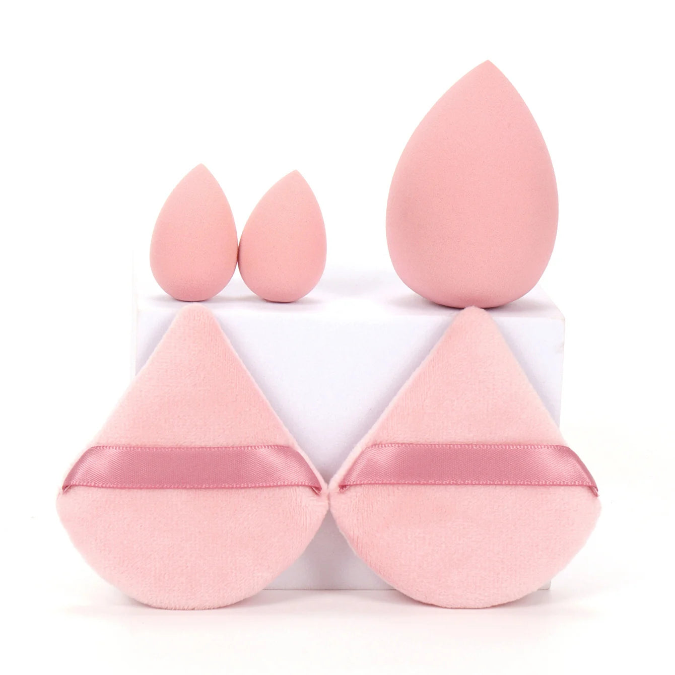 5Pcs Professional Makeup Sponge Set - Soft, Gentle, Multi-Purpose Tools for Perfect Foundation, Powder and Blush Application