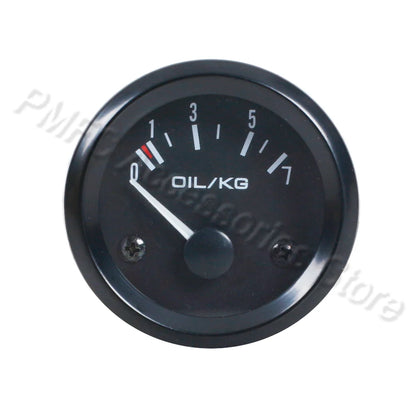 Vehicle Meter 12V Automobile Car Gauge 2" 52mm Water Temp Oil Temp Oil Press Fuel Volts Oil press kg Ammeter Gauge Black Shell