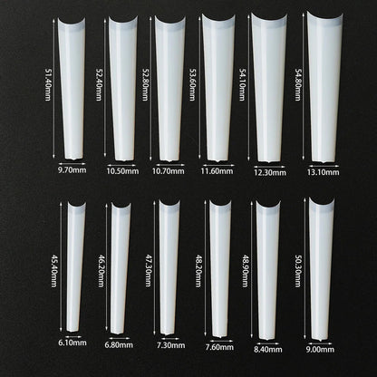 3XL Long Coffin/Square Acrylic False Nail Tip Half Cover C Curved Straight Nail Tips Manicure Nail Art Decoration ToolFake Nails