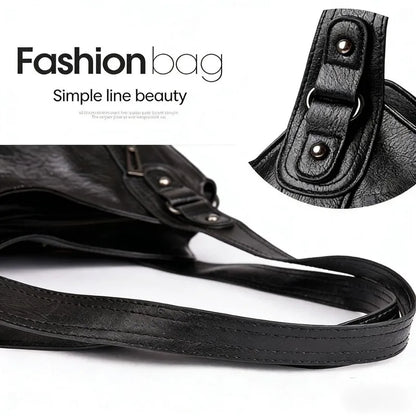 HOMEFISH Soft Interior Compartment Shoulder Bags High Quality Contrasting Colors Bags for Women Fashion Zipper Pu Handbags
