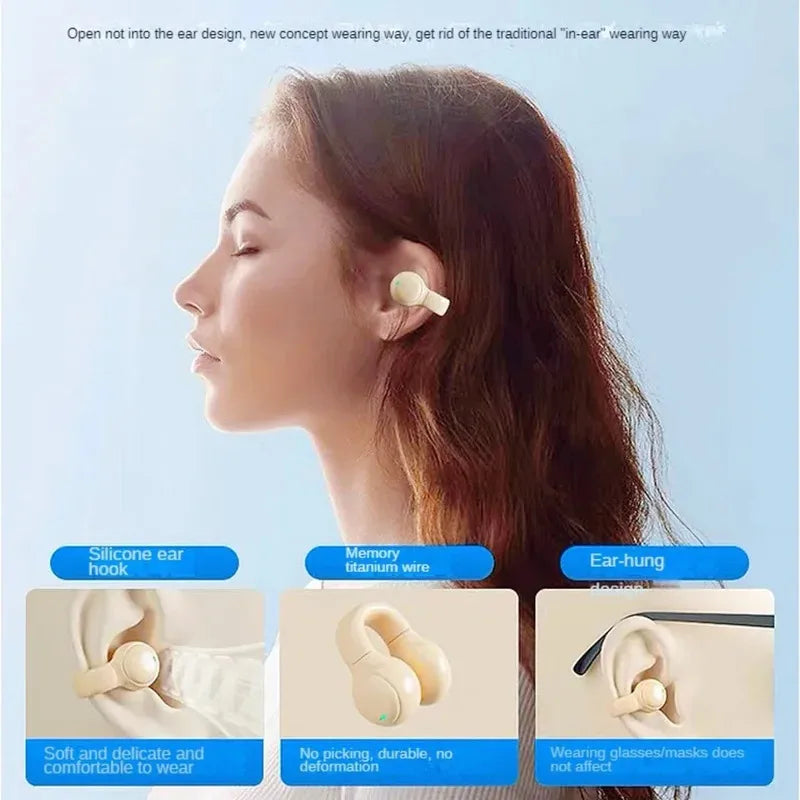 New Model 2026 X51 Wireless Earbuds Bluetooth Headset Charging Earphones Bone Conduction Headphones Sport With Mic free