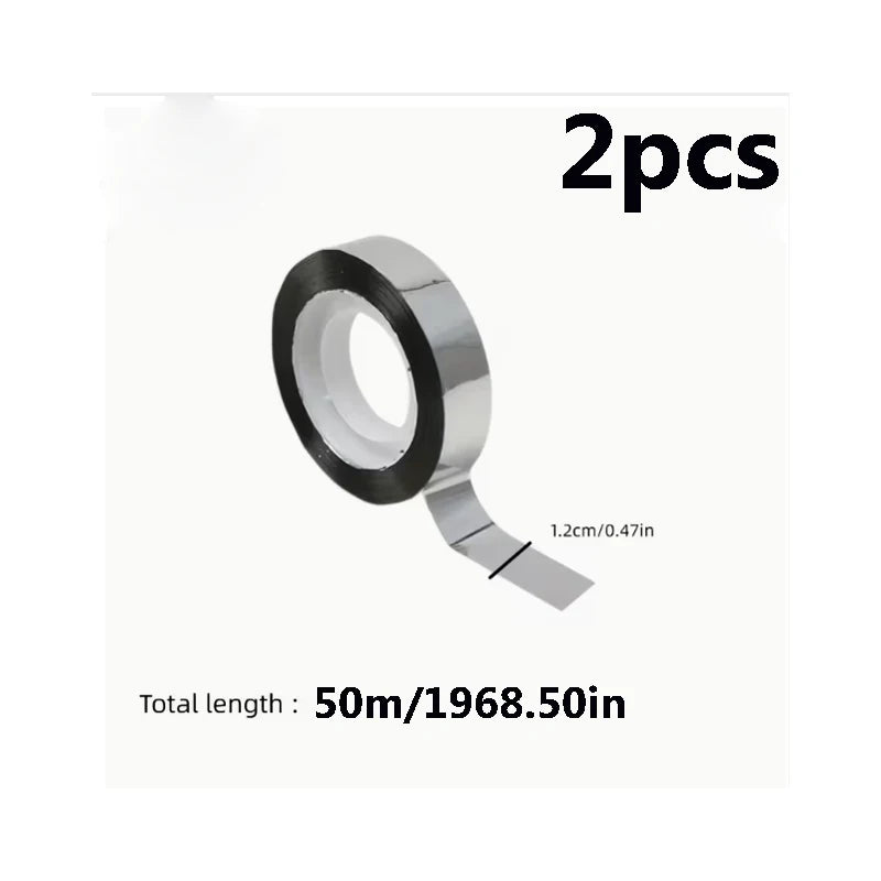 1/2pcs Metallic Silver Mirror Tape-Suitable for Wall Wardrobe Bathroom Decoration Gift Packaging Crafts Decoration