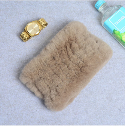 Women Handmade Stretch 100% Real Rabbit Fur Scarf Knit Genuine Rex Rabbit Fur Headbands Girls Natural Rabbit Fur Ring Scarves