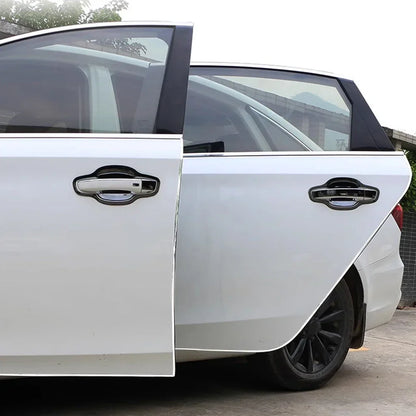 2/5/10M Chrome Car Door Edge Protection Strip Auto Door Anti Collision Strip Door Moldings Trim Adhesive Scratch Protector
