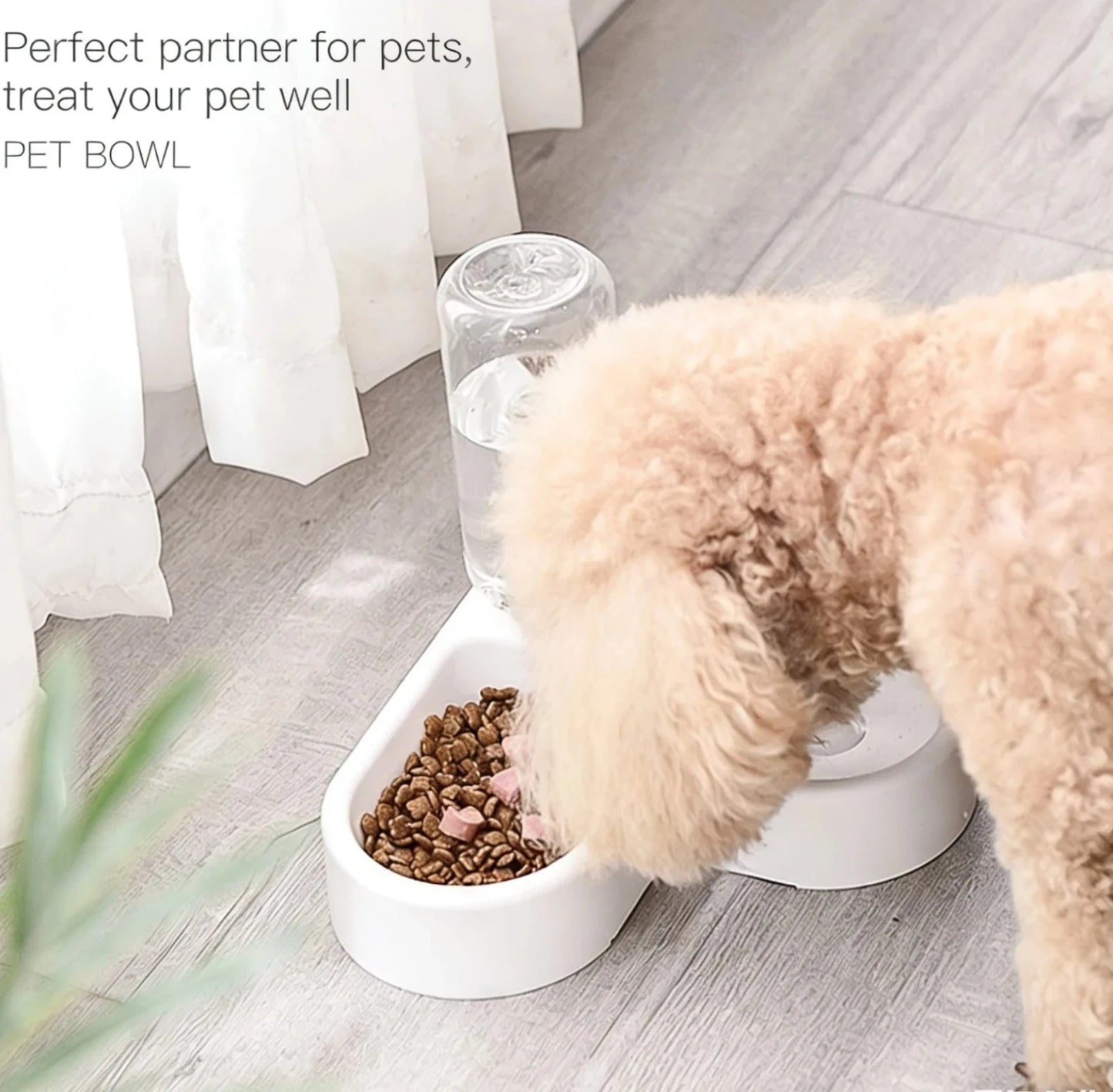 1PC Automatic Drinking Fountain Heart-shaped Pet Bowl Waterproof Spout Cat and Dog Bowl