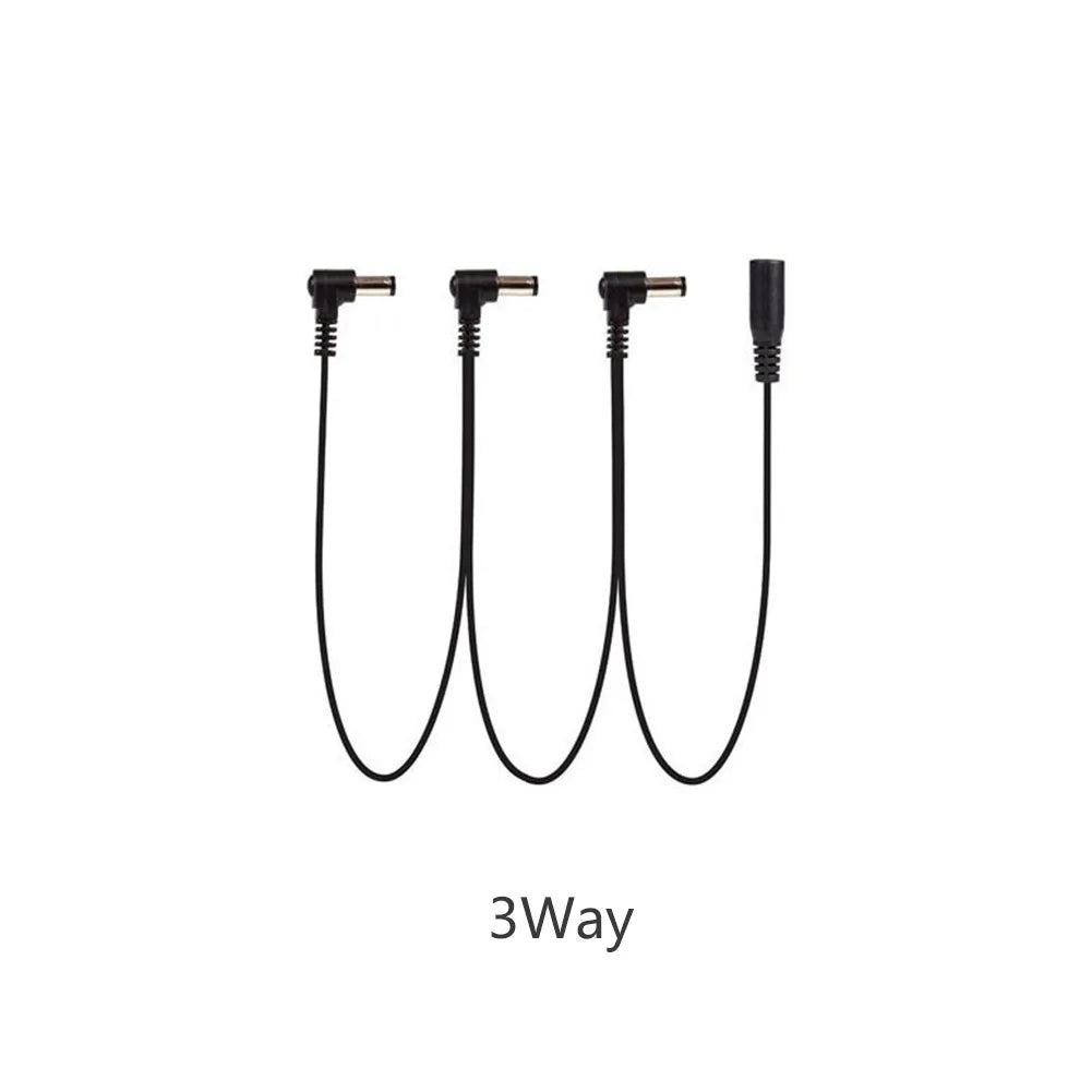 Daisy Chain Cable 1 to 2 3 5 6 8 10 Ways Guitar Effect Pedal Accessory 9V DC Adapter Plug Power Cord
