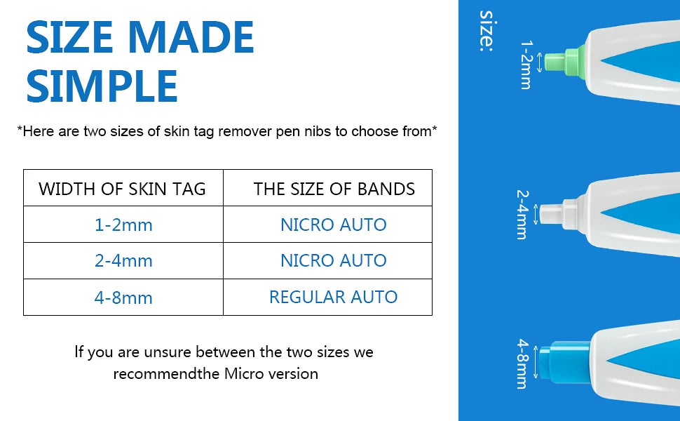 Skin Tag Removal Mole Wart Removal Facial Mole Wart Microstrip Tag Removal Kit Automatic Mole Remover Tool with Cleansing Swabs